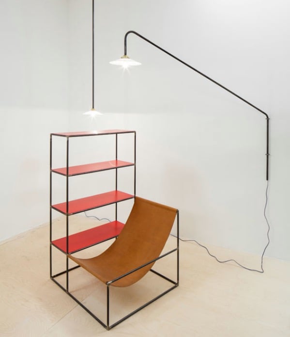 fauteuil bibliothèque étagère combiné