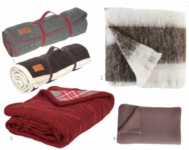 Plaid confortable au coin du feu