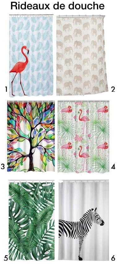 tendance jungle rideau de douche original blog deco clemaroundthecorner