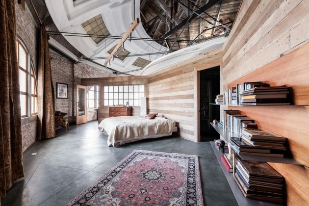 Chambre dans ancienne église loft San Francisco Californie architecture transformation