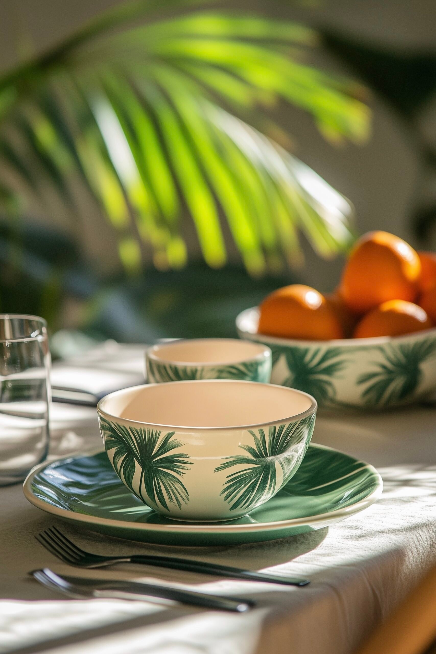 table décoration brunch thème jungle