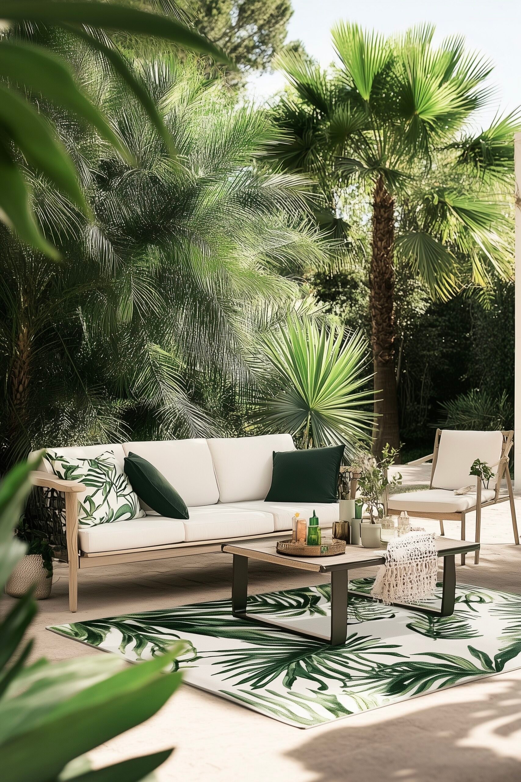 tendance jungle aménagement cuisine été terrasse
