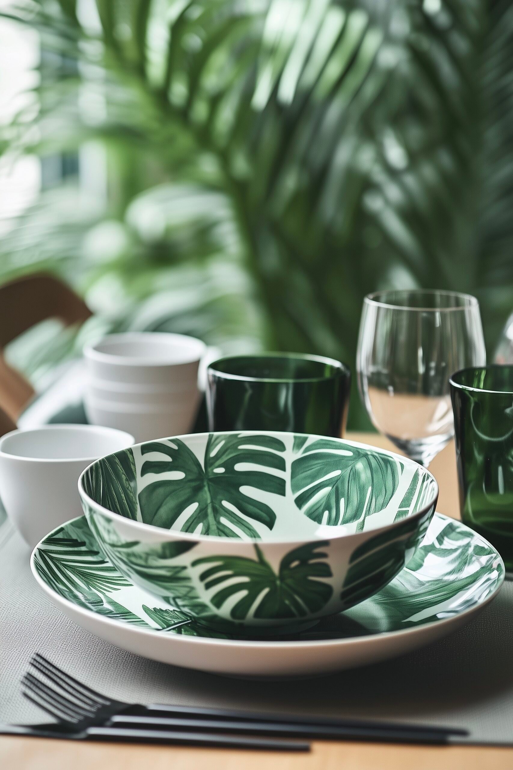 tendance jungle art de la table assiette - blog déco