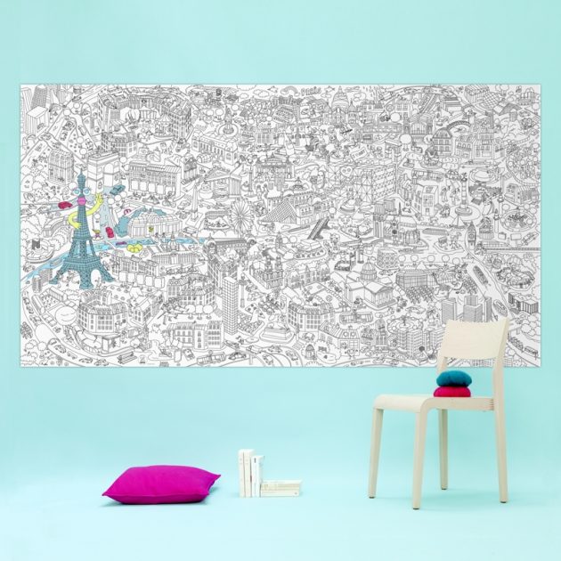 Papier peint à colorier poster géant