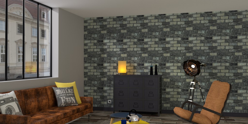 decoration salon industriel chesterfield