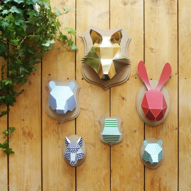 Faux trophée papier origami