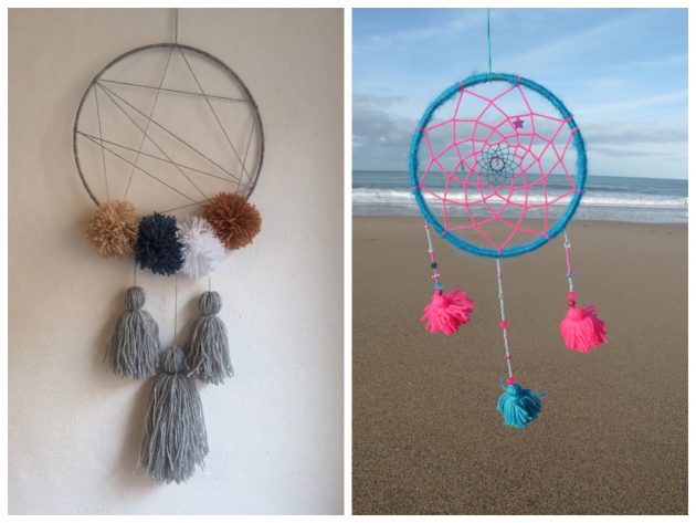 dream catcher à pompon à faire soi même