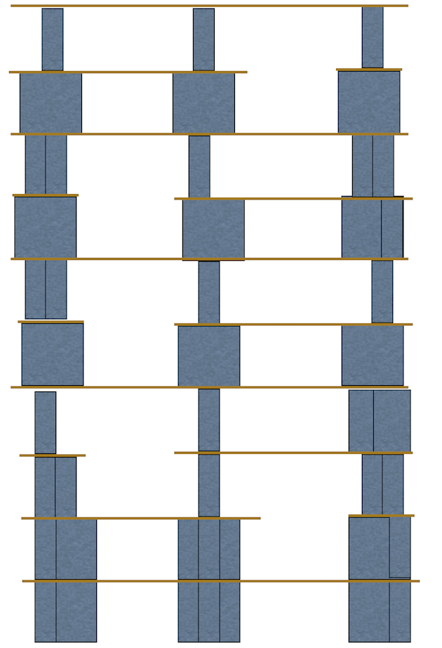 DIY bibliothèque en bois et brique de verre