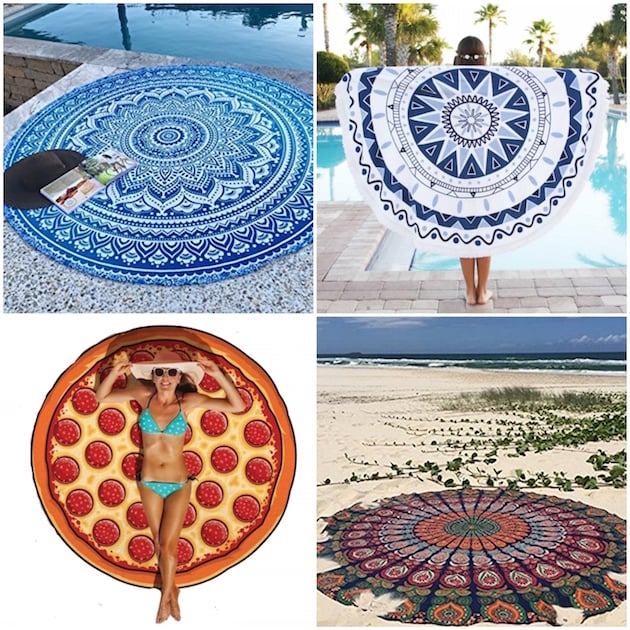 serviette de plage amazon ronde