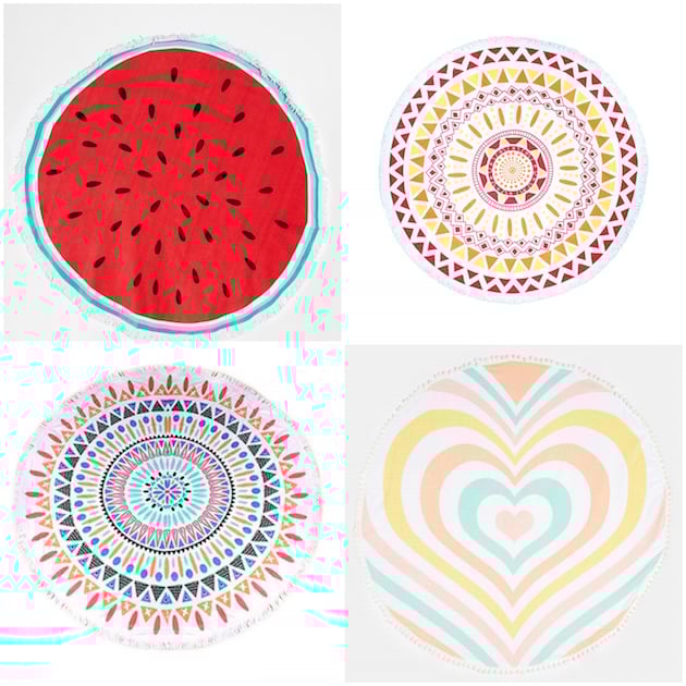 serviette de plage amazon ronde bon plan