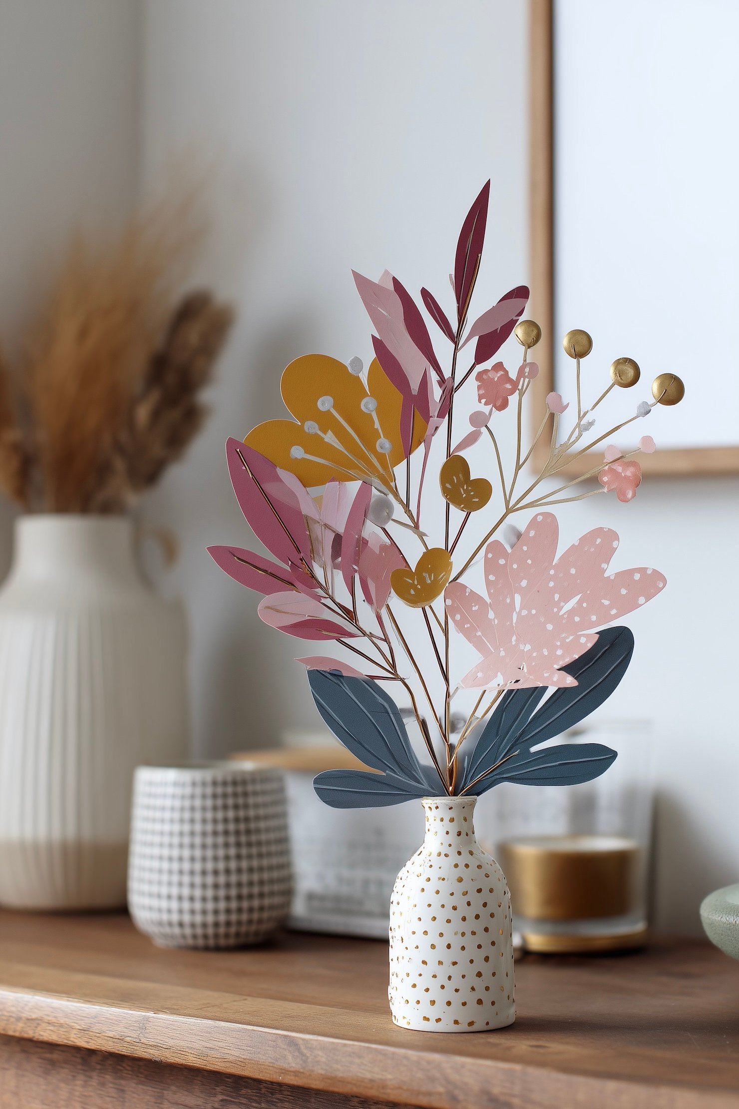 bouquet fleurs papier patron gratuit Cricut