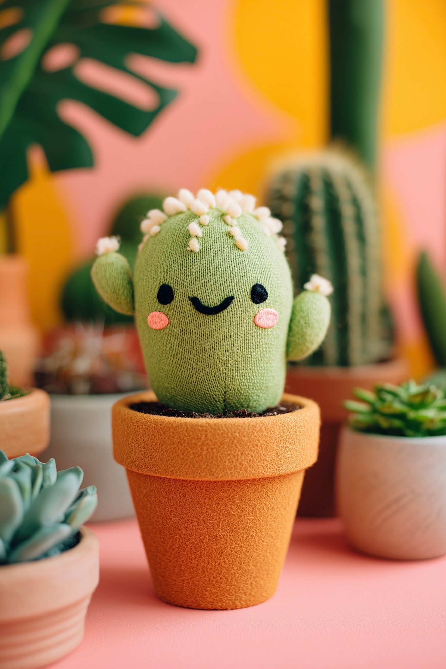 faux cactus tuto patron tissu feutrine