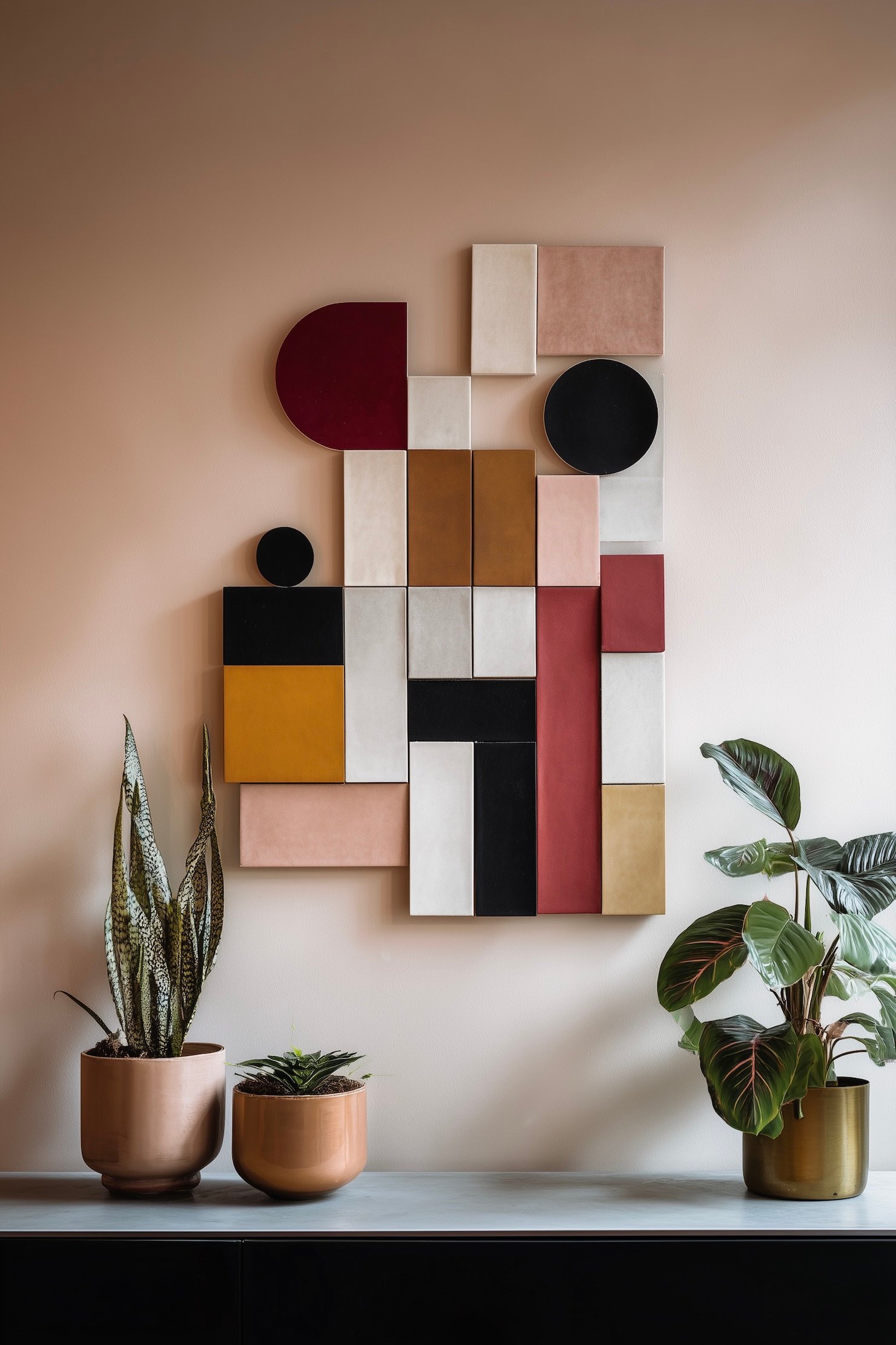 idée déco murale à faire soi-même chutes tissus