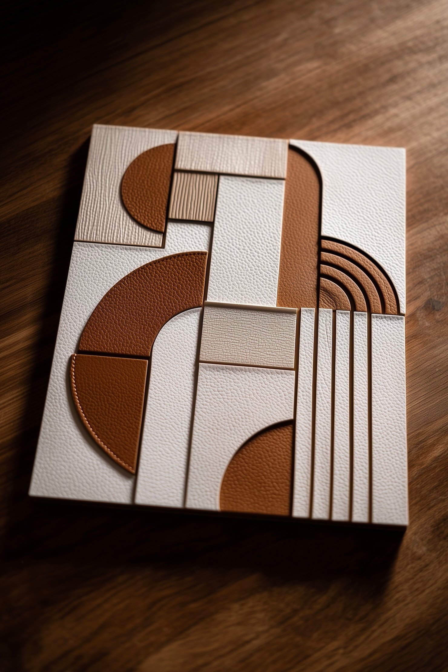 idée décoration personnalisée tableau graphique similicuir