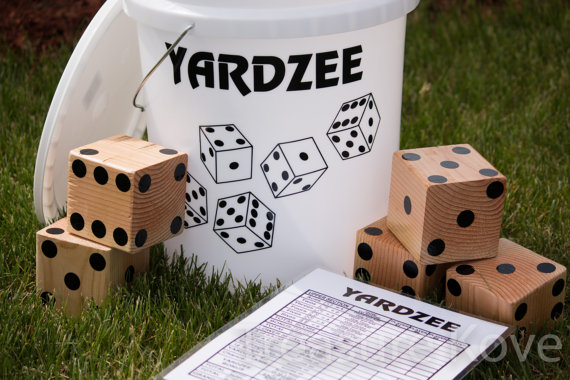 Dés en bois géants pour jeux extérieur kermesse