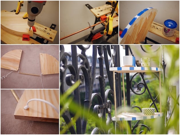 Aménager son balcon la table d'angle DIY