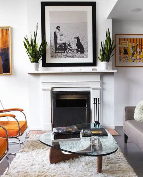 table basse design verre et noyer