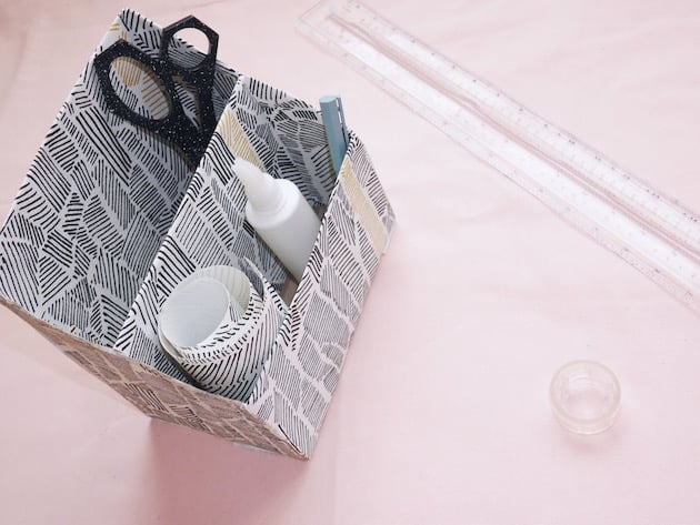 Semaine du papier peint DIY organiseur de bureau