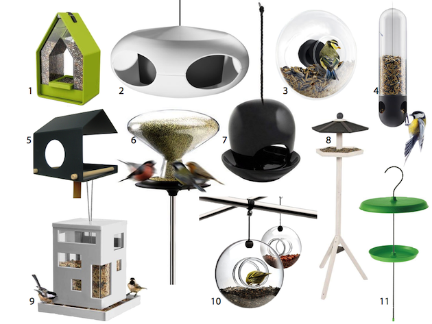 mangeoire design animal oiseau verre bois