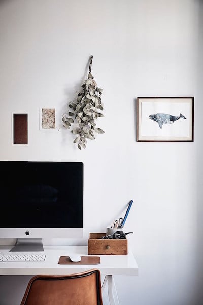 coin bureau dans la chambre scandinave