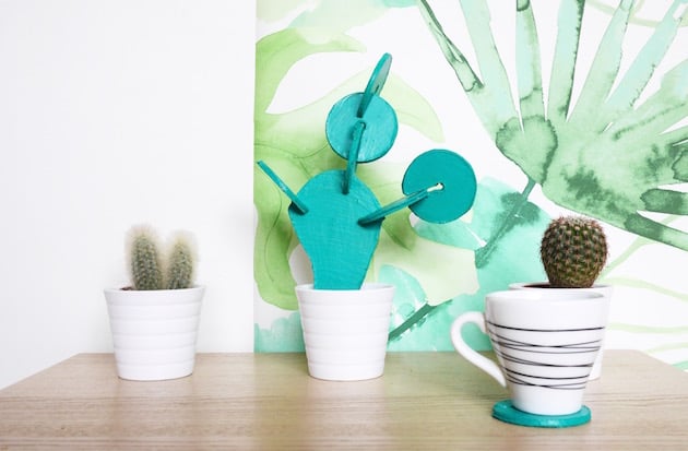 Cactus dessous de verre DIY clematc