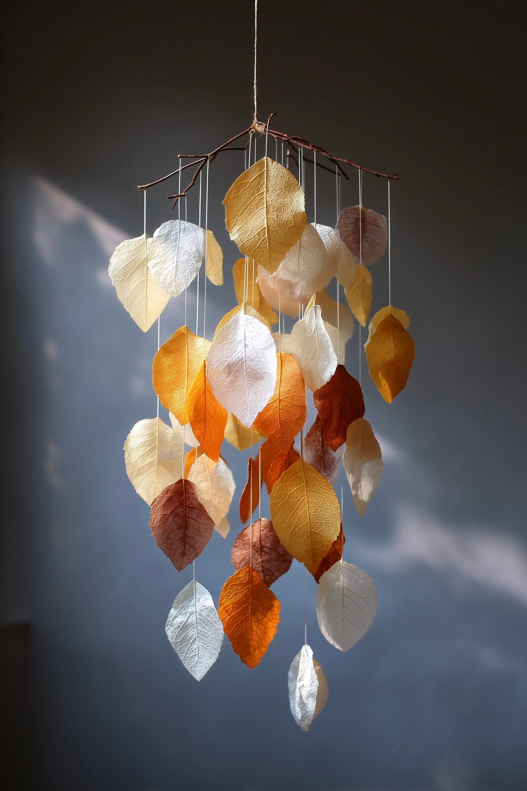 suspension mobile feuilles automne en papier