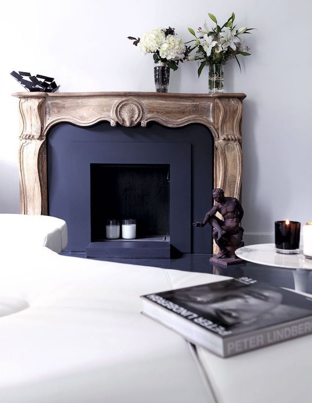 repeindre cheminee brique diy