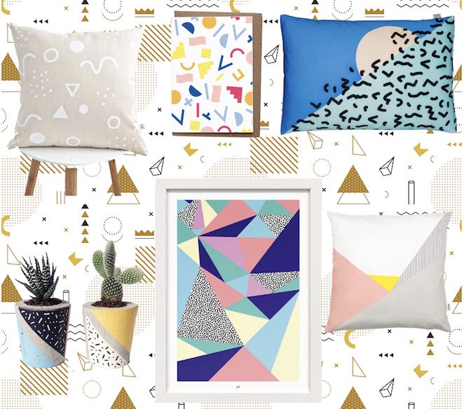 memphis design decoration coussin diy