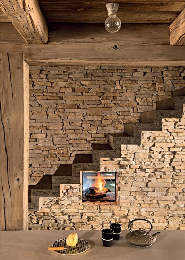 ferme de montagne transformee en chalet moderne