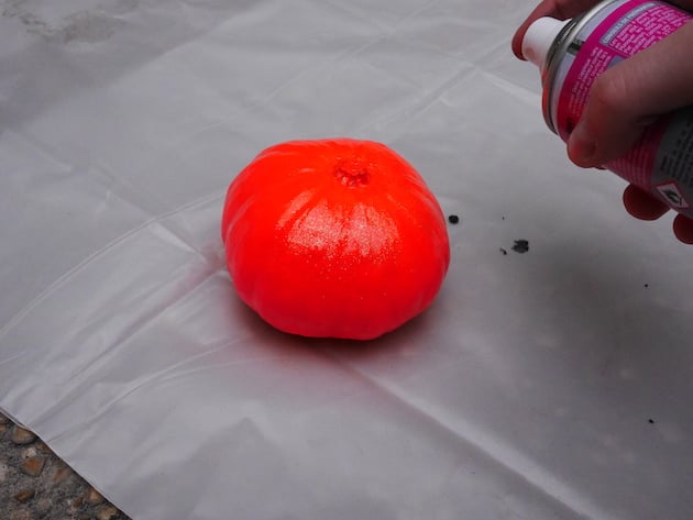 alternative à la citrouille Halloween diy decoration courge peinte