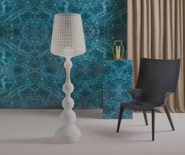 Lampadaire Kabuki : la dentelle plastique de Kartell