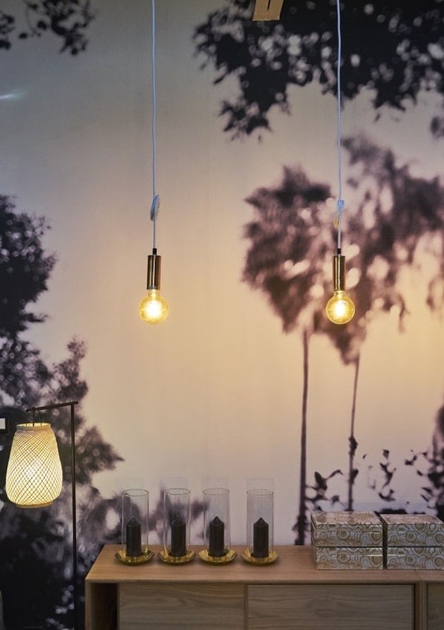 suspension minimaliste rotin ampm