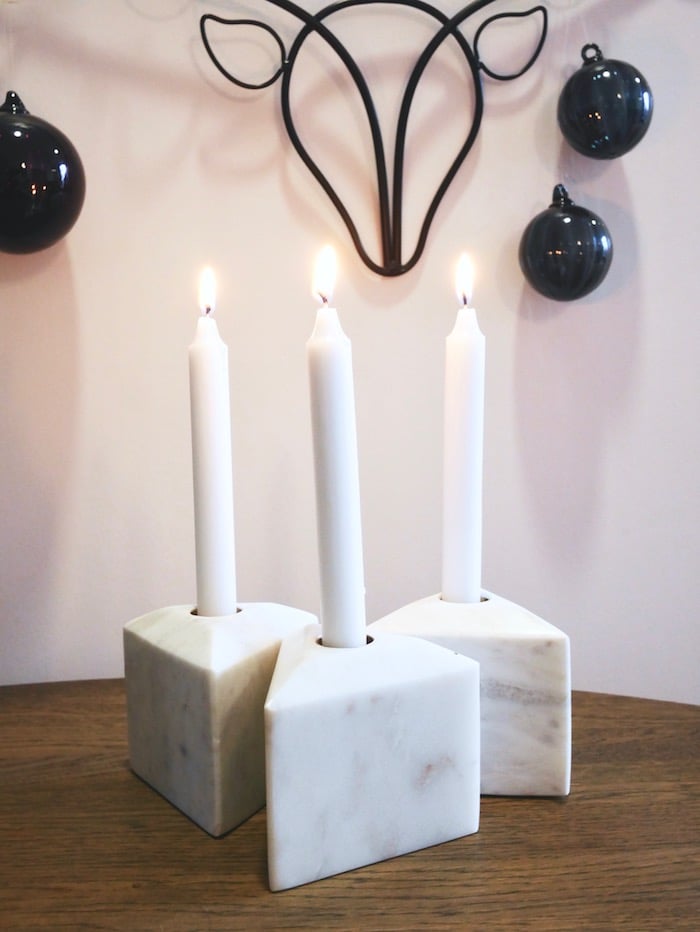 Table Noel bleu et or ClemAroundTheCorner.com