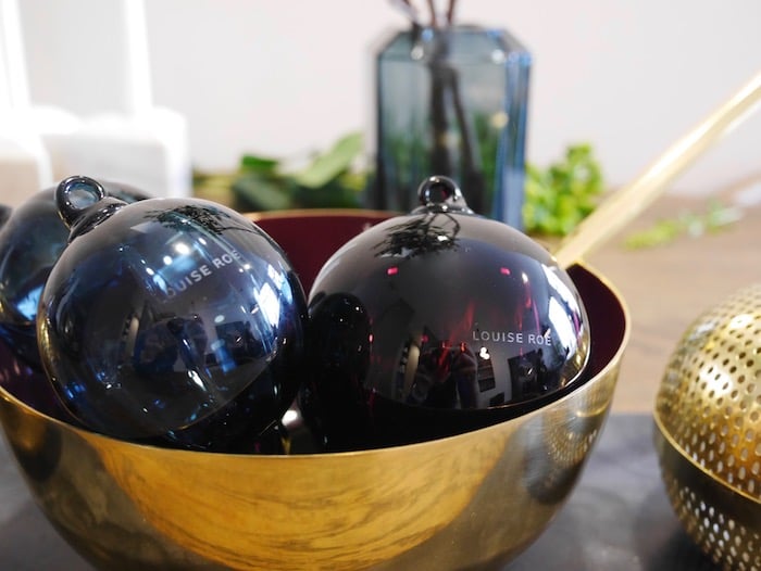 Table Noel bleu et or ClemAroundTheCorner.com