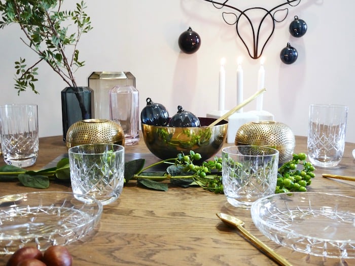 Table Noel bleu et or ClemAroundTheCorner.com