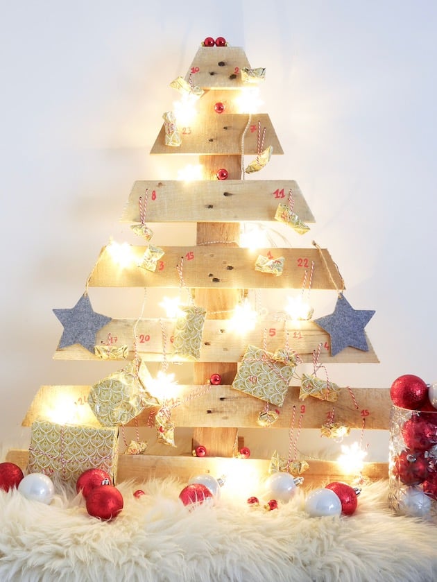 Fabriquer un calendrier de l'avent en palette DIY