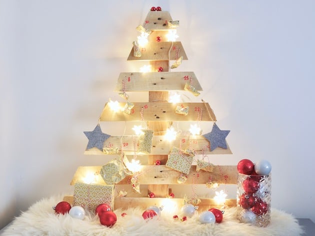 Fabriquer un calendrier de l'avent en palette DIY