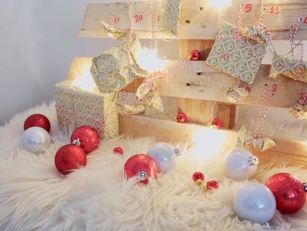 Fabriquer un calendrier de l'avent en palette DIY