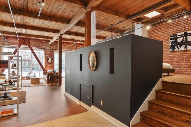 loft murs en briquettes décoration intérieure