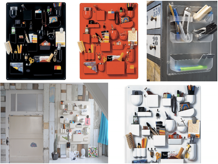 organisateur de bureau mural en plastique design