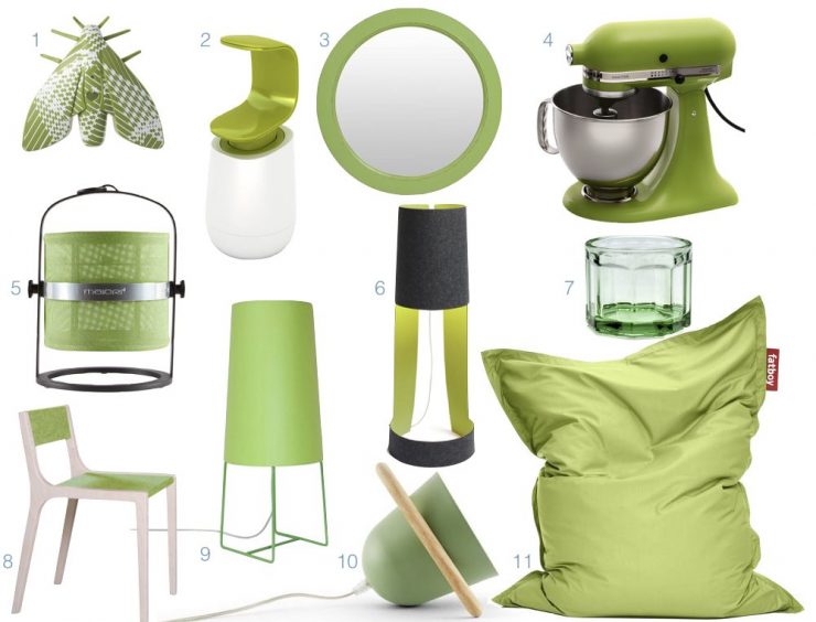 le vert greenery dans la decoration interieur accessoire