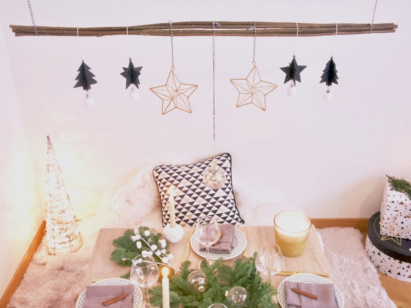 Inspiration déco table de Noël entre amis