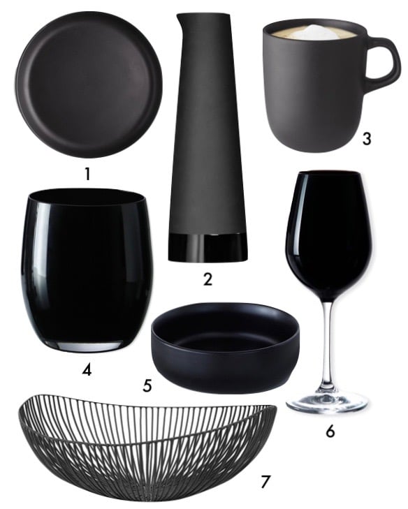 cuisine noire mat vaisselle blog déco clem around the corner