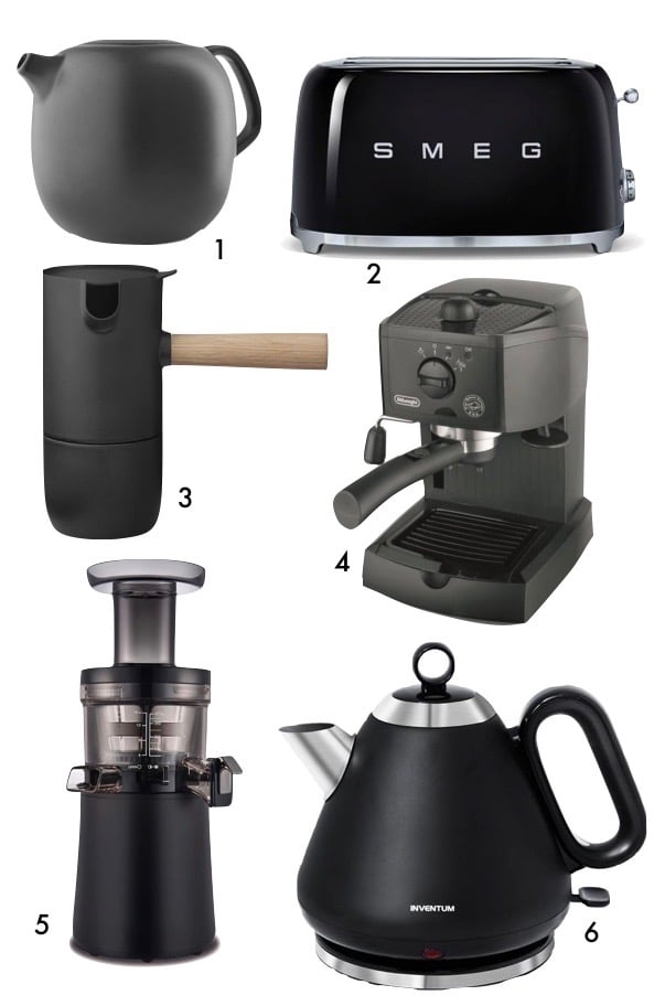 cuisine noire mat électroménager blog déco clem around the corner