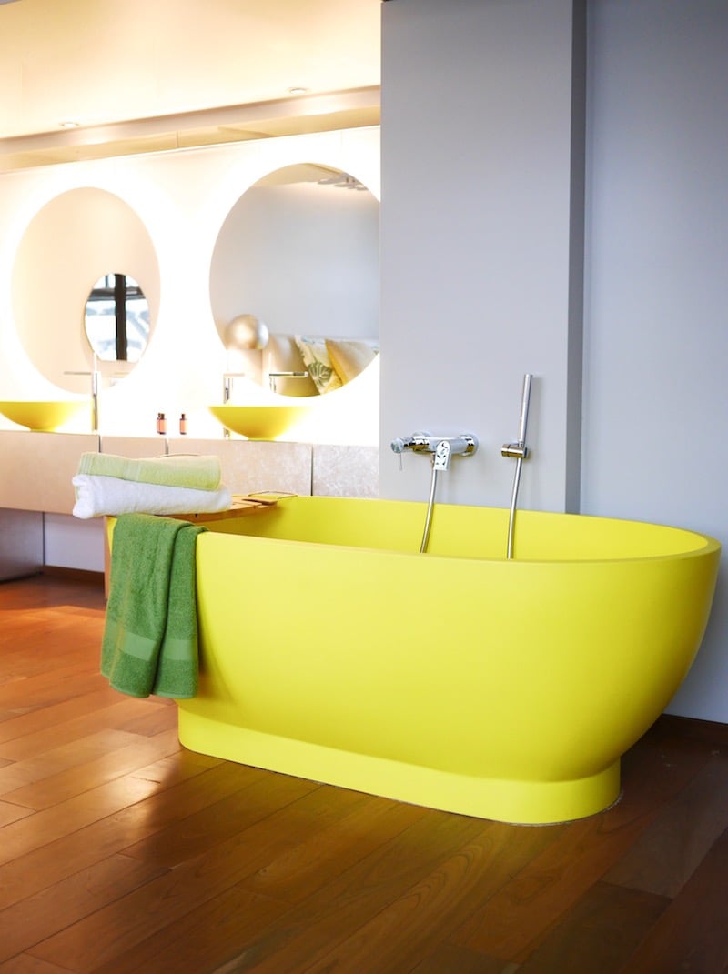 salle de bain vert greenery