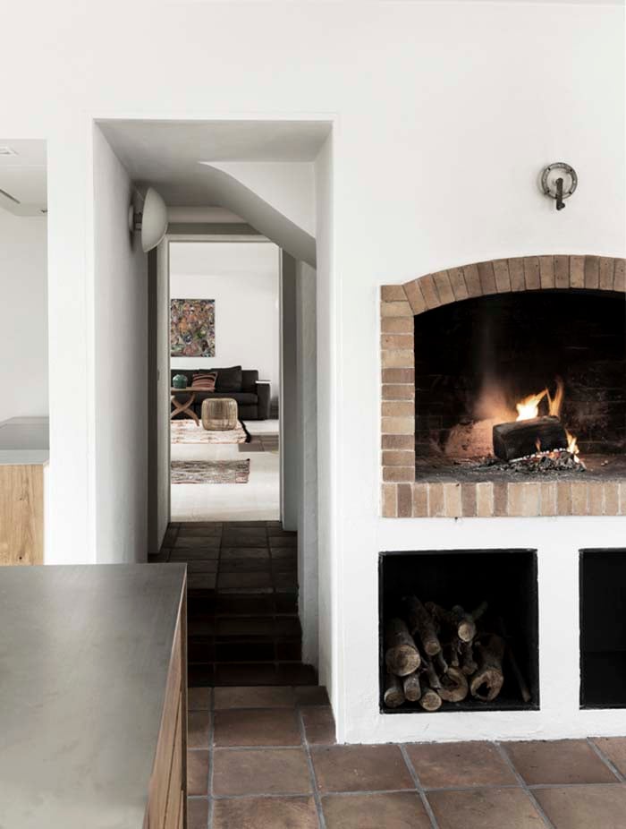 Mogens Lassen fonctionnalisme architecture salon cheminee