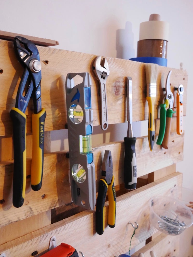 meuble en palette diy rangement mural