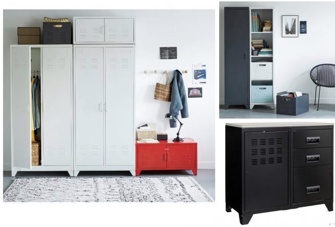 dressing en metal rangement chambre moderne