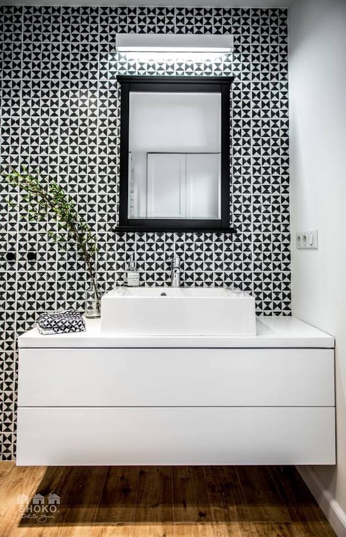 salle de bain loft scandinave graphique