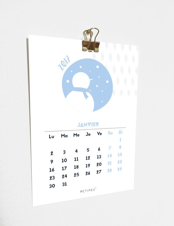 calendrier 2017 original deco petit peu